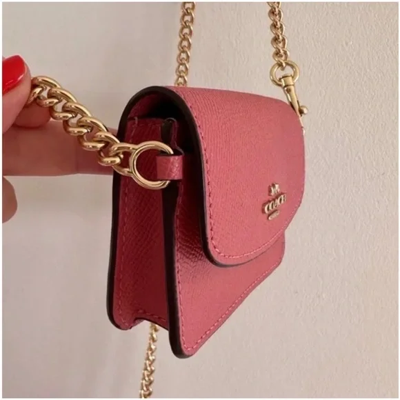 Coach Leather Crossbody Bag With Detachable Card Holder NWOT - Picture 3 of 8